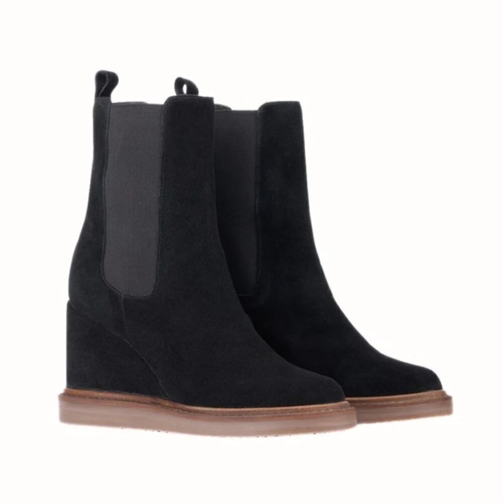 Vintage Foundry Co. Elizabeth Wedge Boot Black Size 7.5